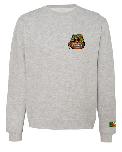 Crewneck Embroidered Front/Printed Back