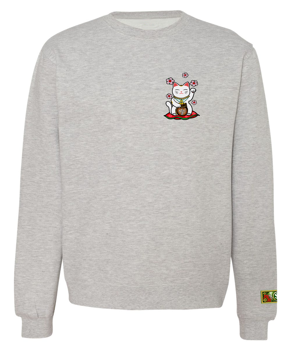 Crewneck Embroidered Front/Printed Back