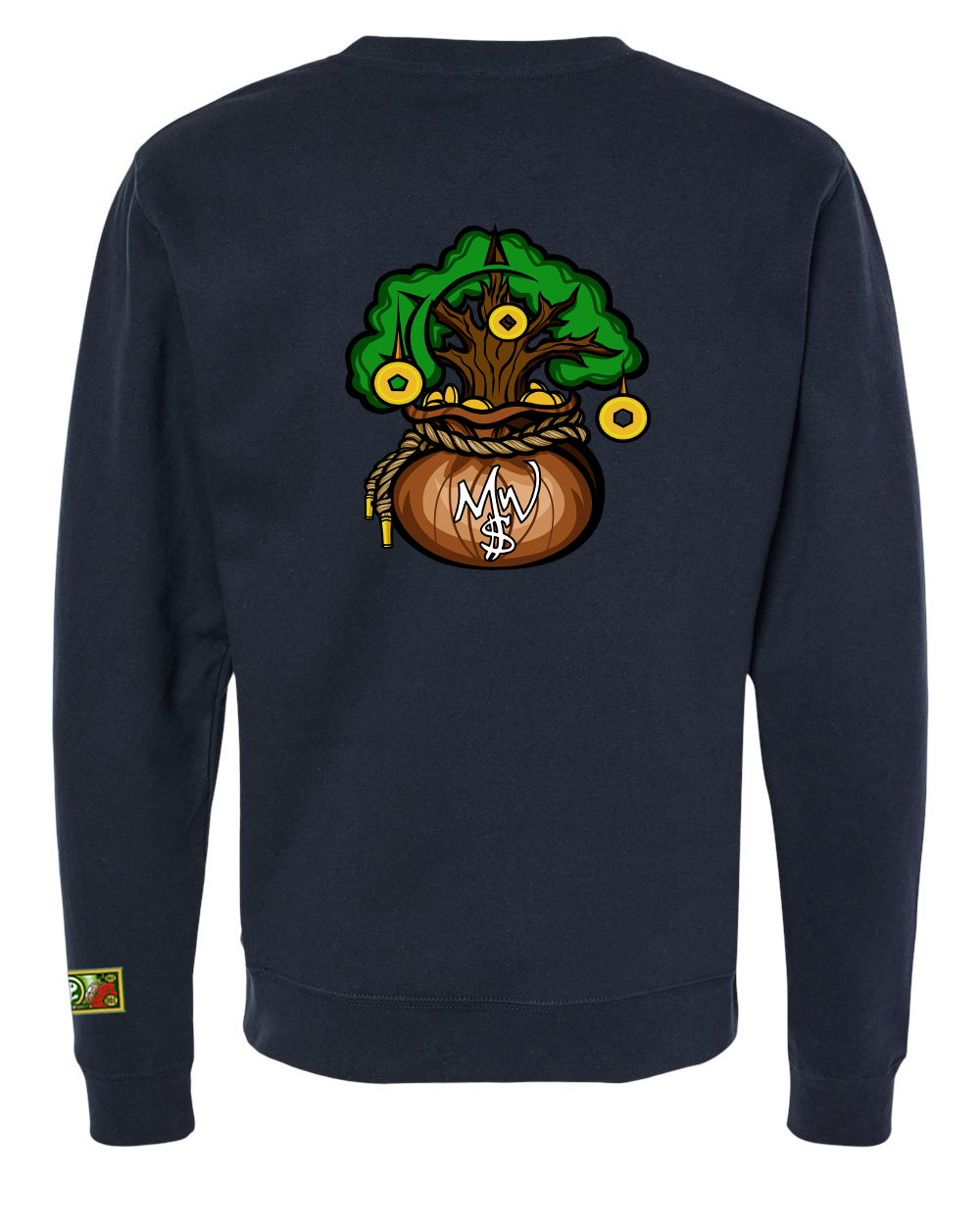 Crewneck Embroidered Front/Printed Back