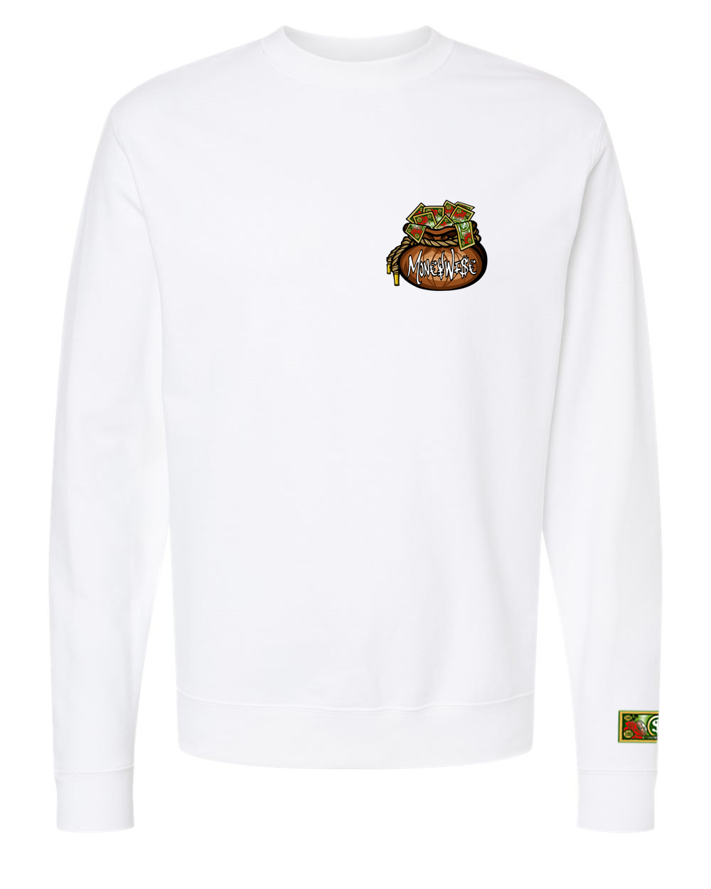 Crewneck Embroidered Front/Printed Back