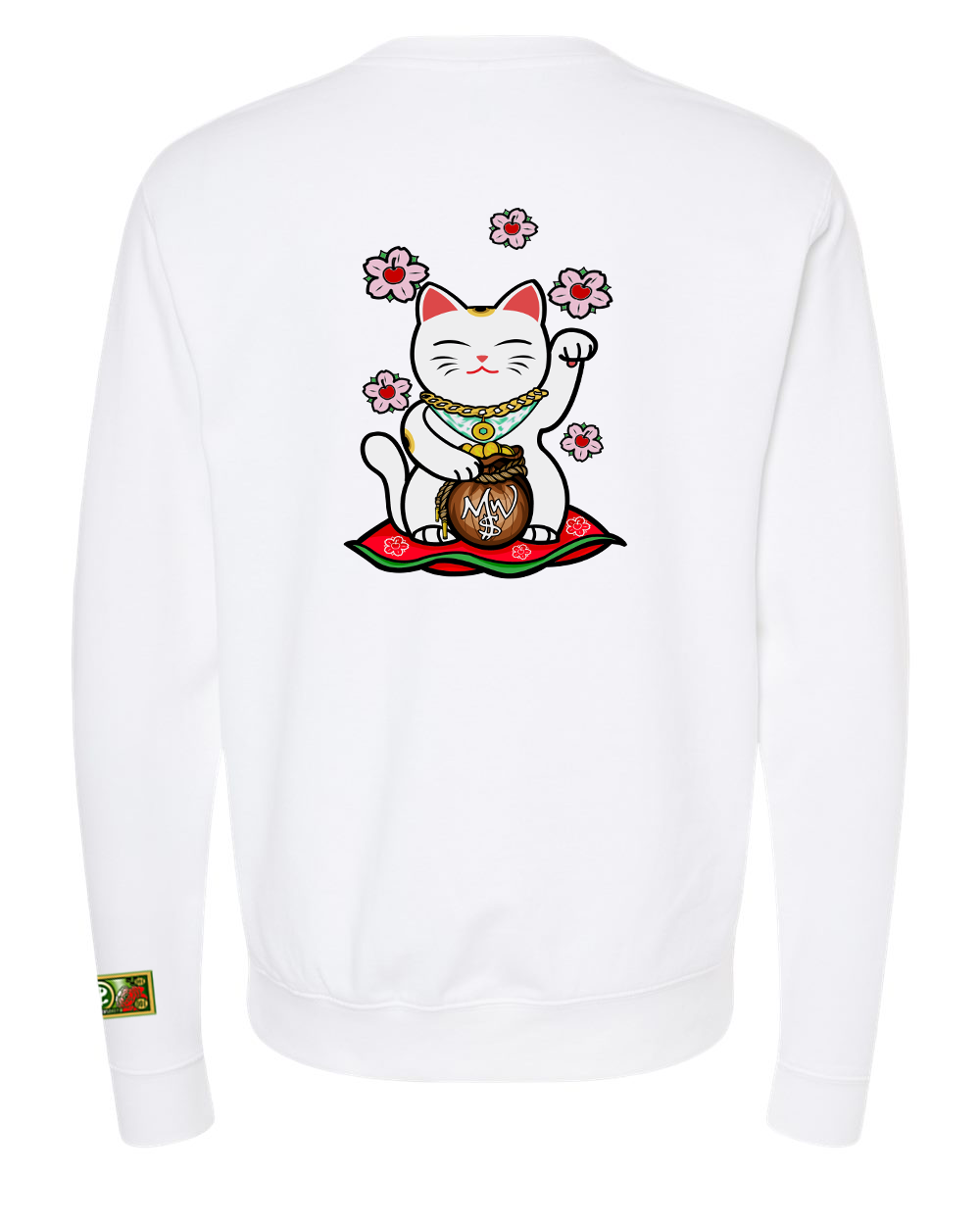 Crewneck Embroidered Front/Printed Back