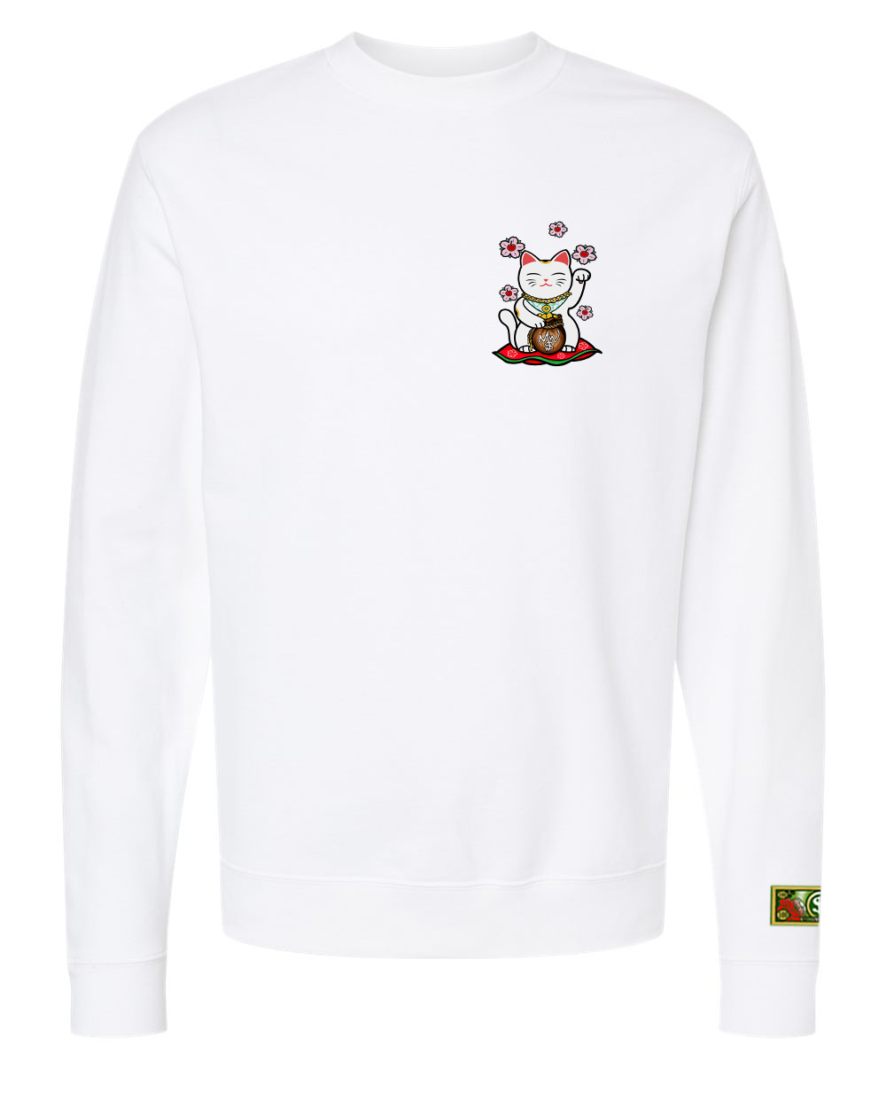 Crewneck Embroidered Front/Printed Back