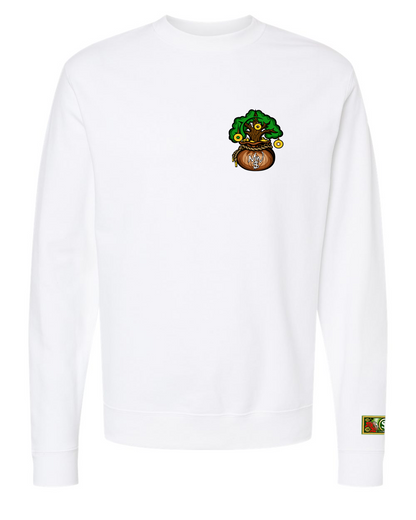 Crewneck Embroidered Front/Printed Back